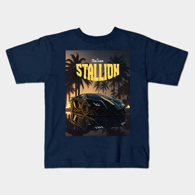 Italian Stallion Kids T-Shirt by By_Russso